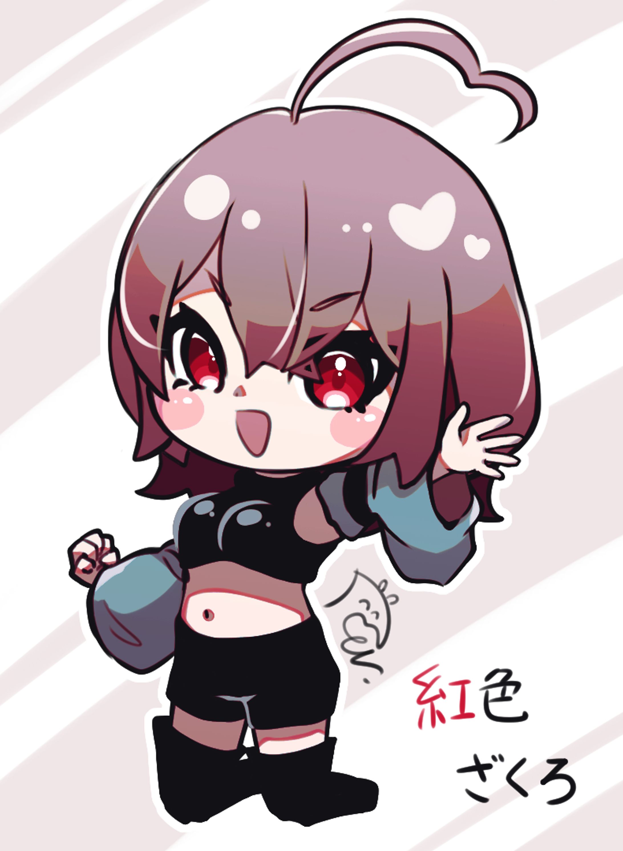 【無償企画】デフォルメ（線画あり）＿紅色ざくろ様-1