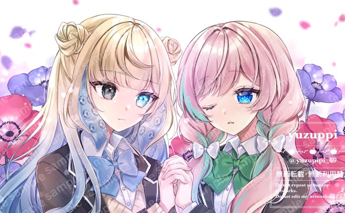 【ご依頼】月背セレス様、黒百合ももね様/歌ってみたMV用イラスト