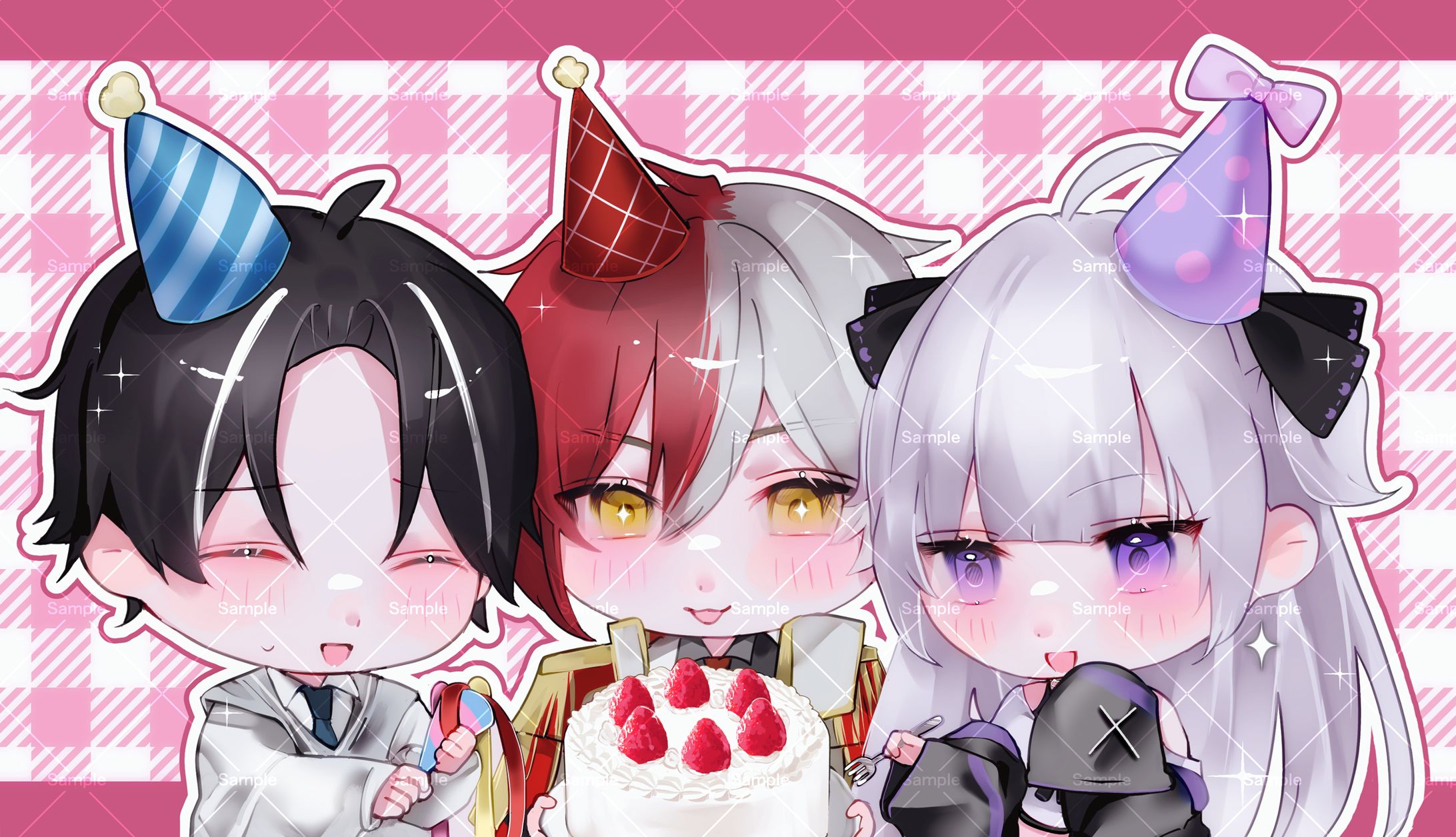 愛瀬様 誕生日用SDイラスト(2024.8)-1