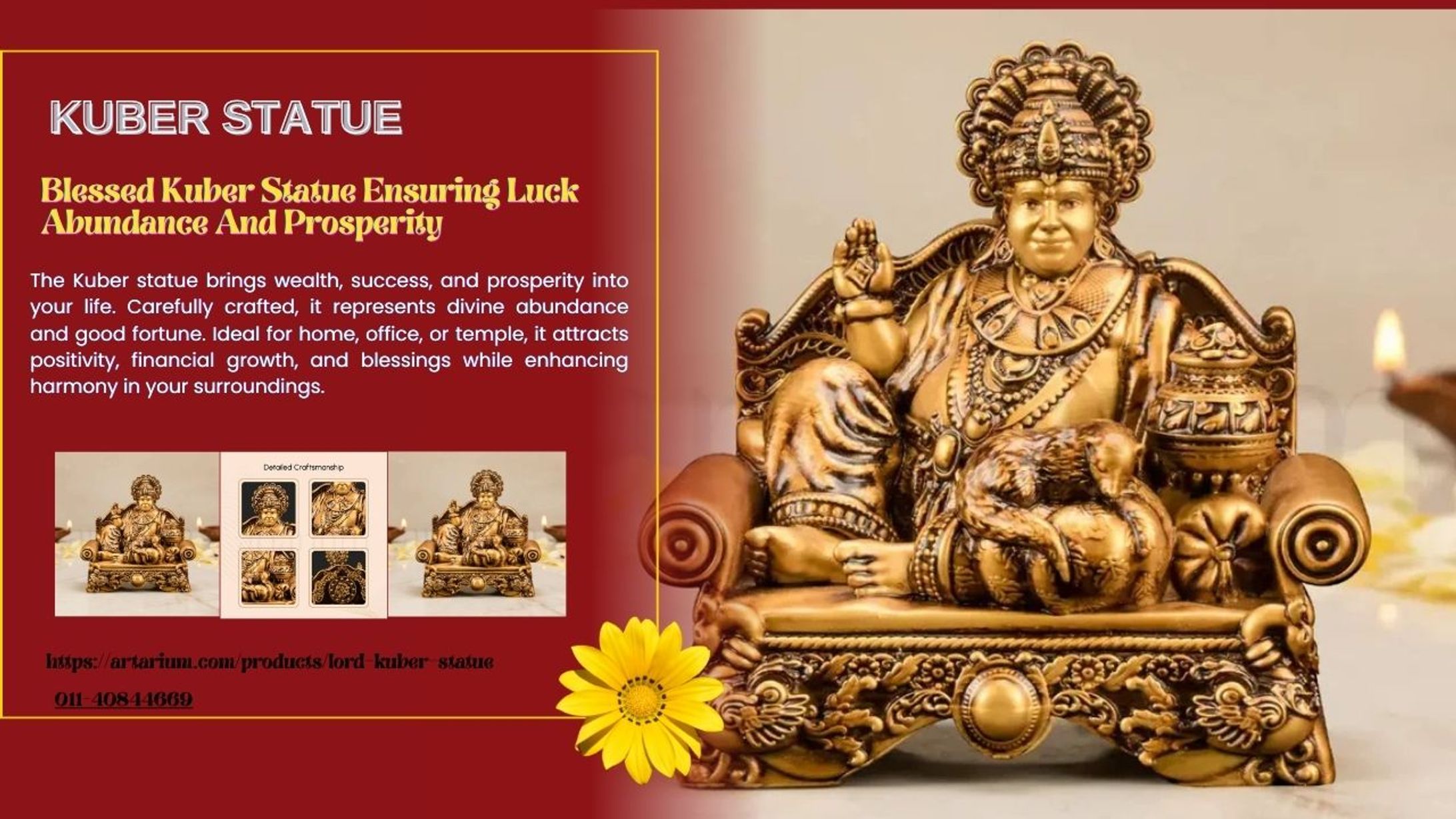 Divine Kuber Statue Symbolizing Wealth Prosperity Abundance Success-1