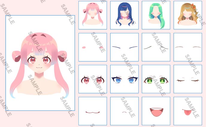 ゲームアバター風イラスト