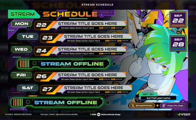 MegotheStego Stream Schedule