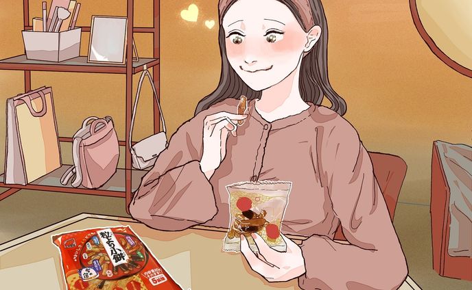 よりどりみどりの美味しいお菓子でご褒美タイム🍘🍺

三幸製菓様のPRイラストを描かせていただきました。

#PR
#粒より小餅 #三幸製菓 @sanko_formyself 
#sankoseika #ricecrackers #omotenashi #おもてなし #和ごころ #お茶請けにぴったり #おいしさよりどり #おつまみにもぴったり #自分の好きにお菓子と ＋α
#あられ #雪の宿 #海苔
#イラスト #ガールズイラスト #日常 #晩酌 #部屋着 #自分時間 #おいしい #artwork #illustration 
#DETEKURU #デテクル @detekuru 
#ドラマみたいな絵が描きたい
