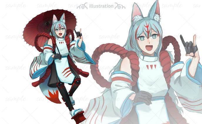 IRIAM用立ち絵-寅乃狐天虎様