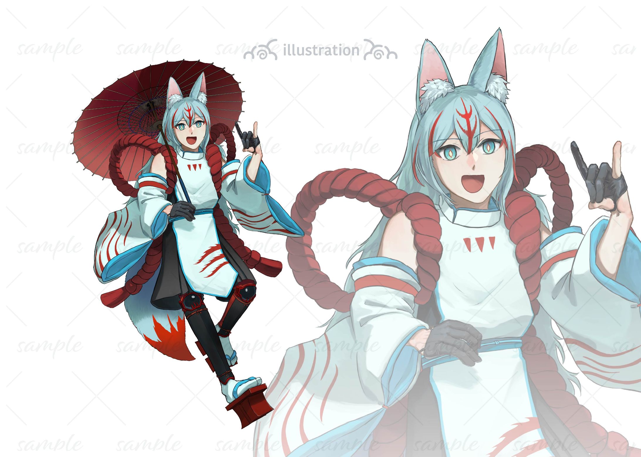 IRIAM用立ち絵-寅乃狐天虎様-1