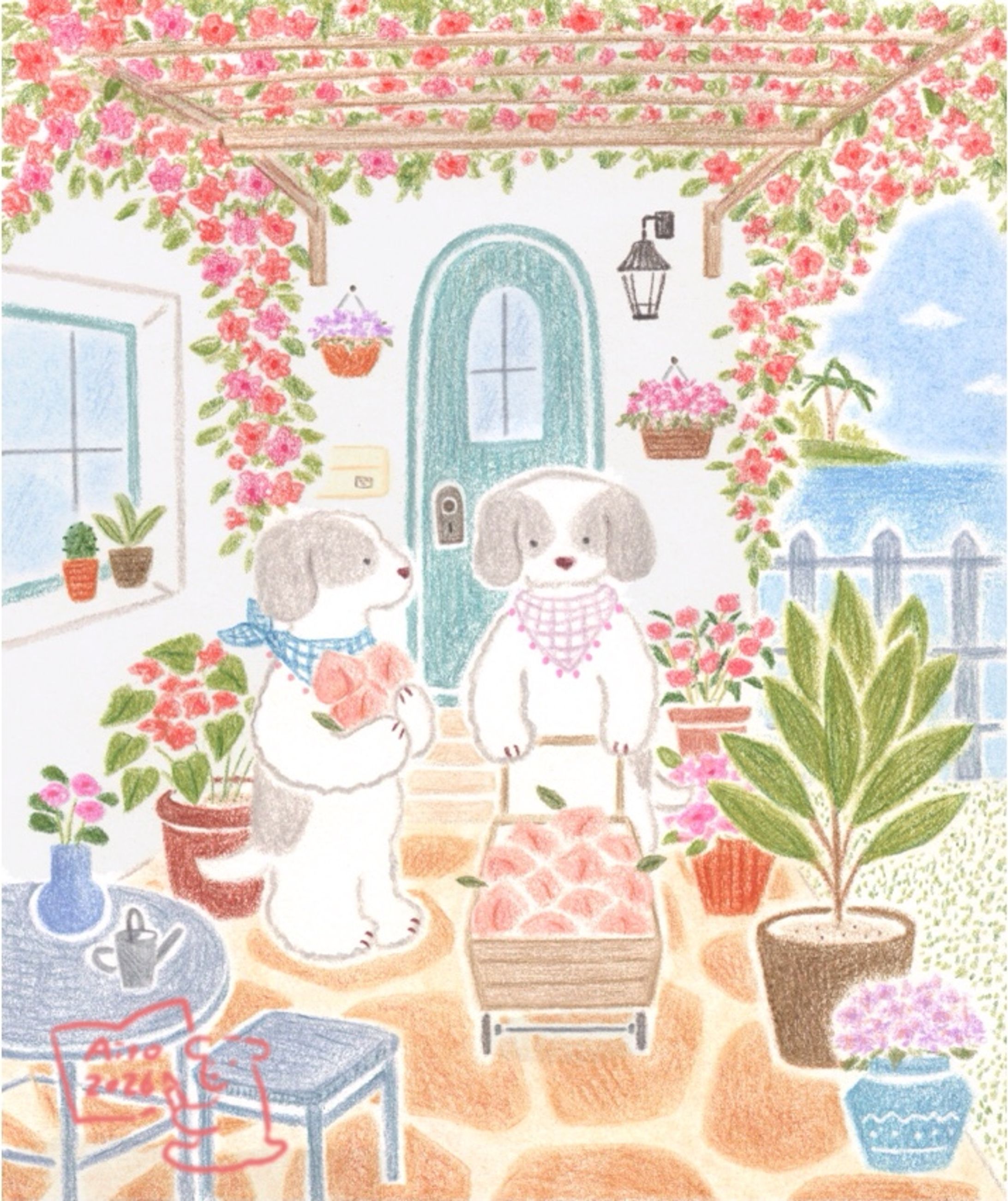 Sharing peaches-1