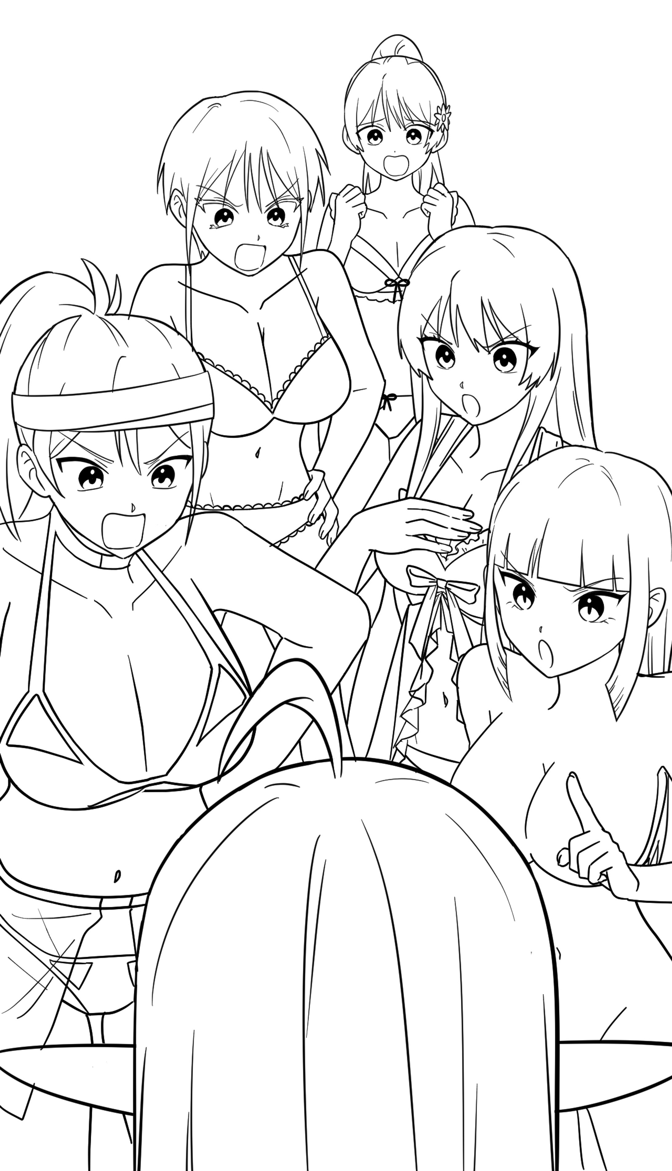 【仕事】転生ドンファン 体線画-1