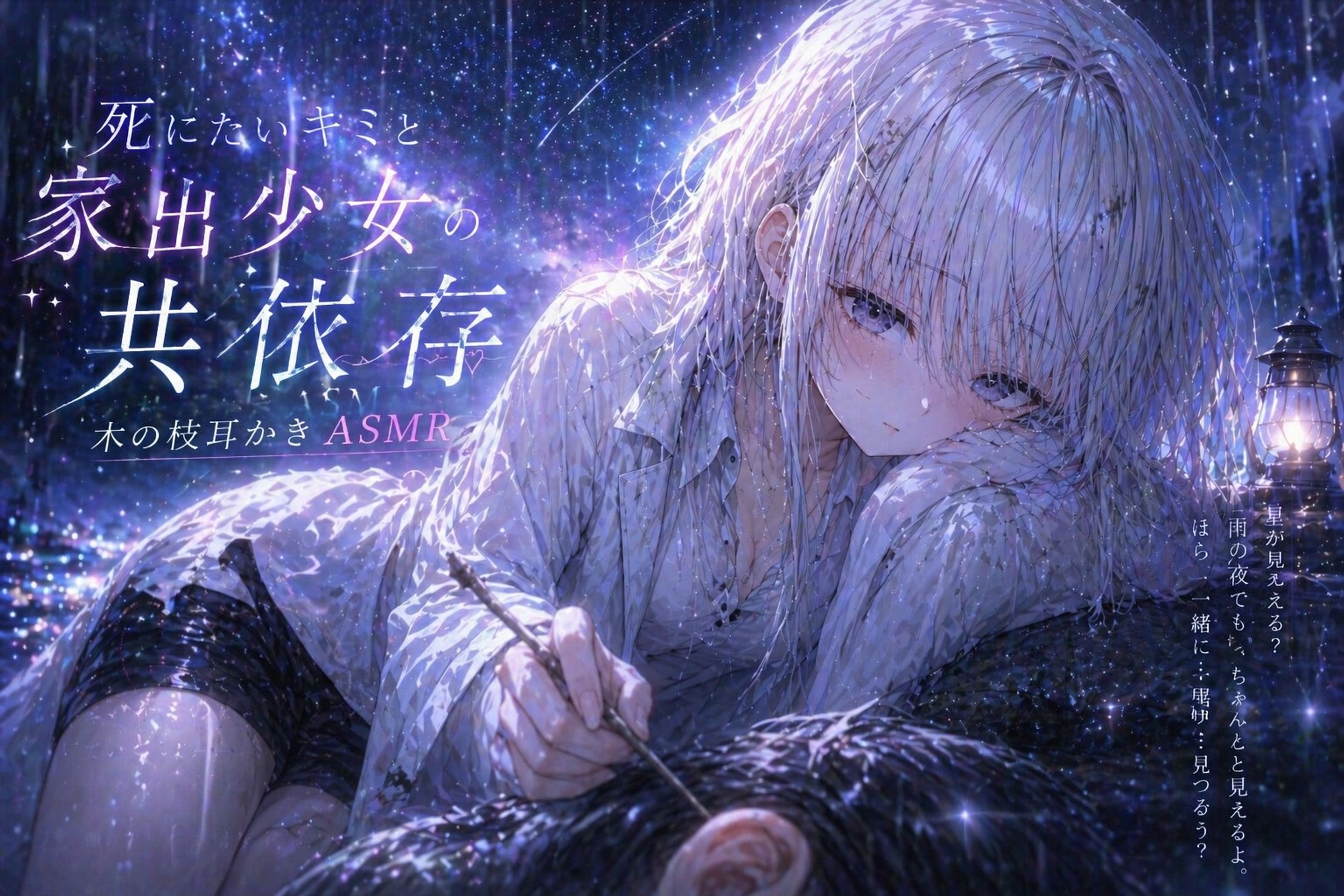 【木の枝耳かきASMR】｢死にたいキミと家出少女の共依存」-1