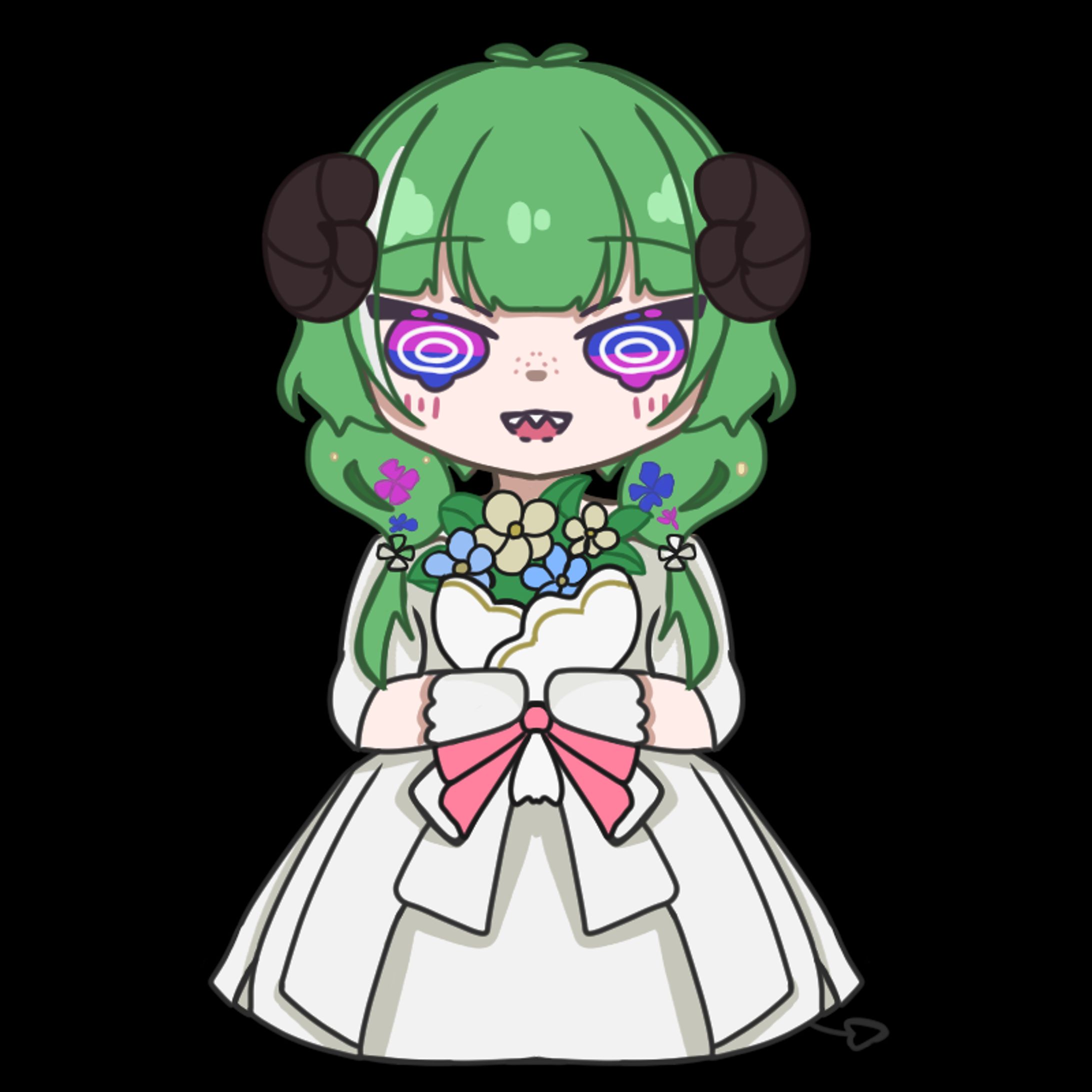 6月 sdイラスト 花嫁衣装-1