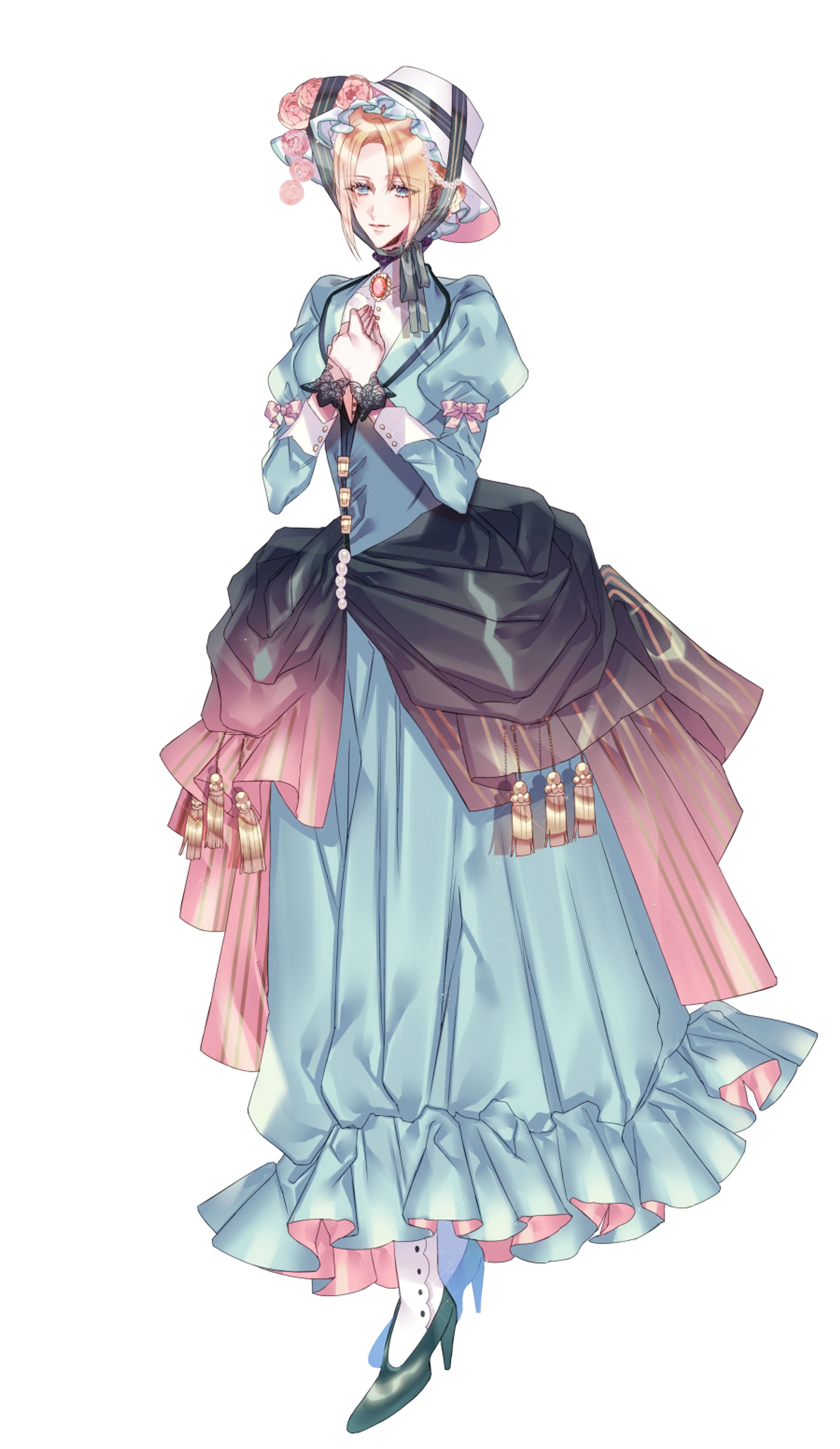 「ワトスン先生とチェスナットの髪束」バイオレットキャラデザ立ち絵-1