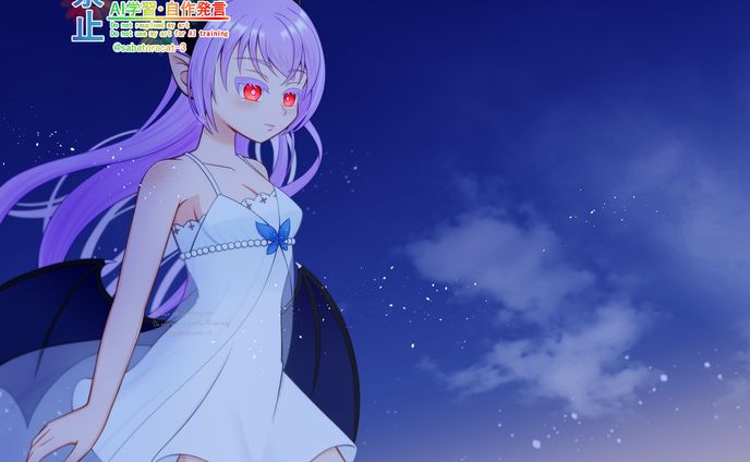 【オリジナル】夜明け前の上空に