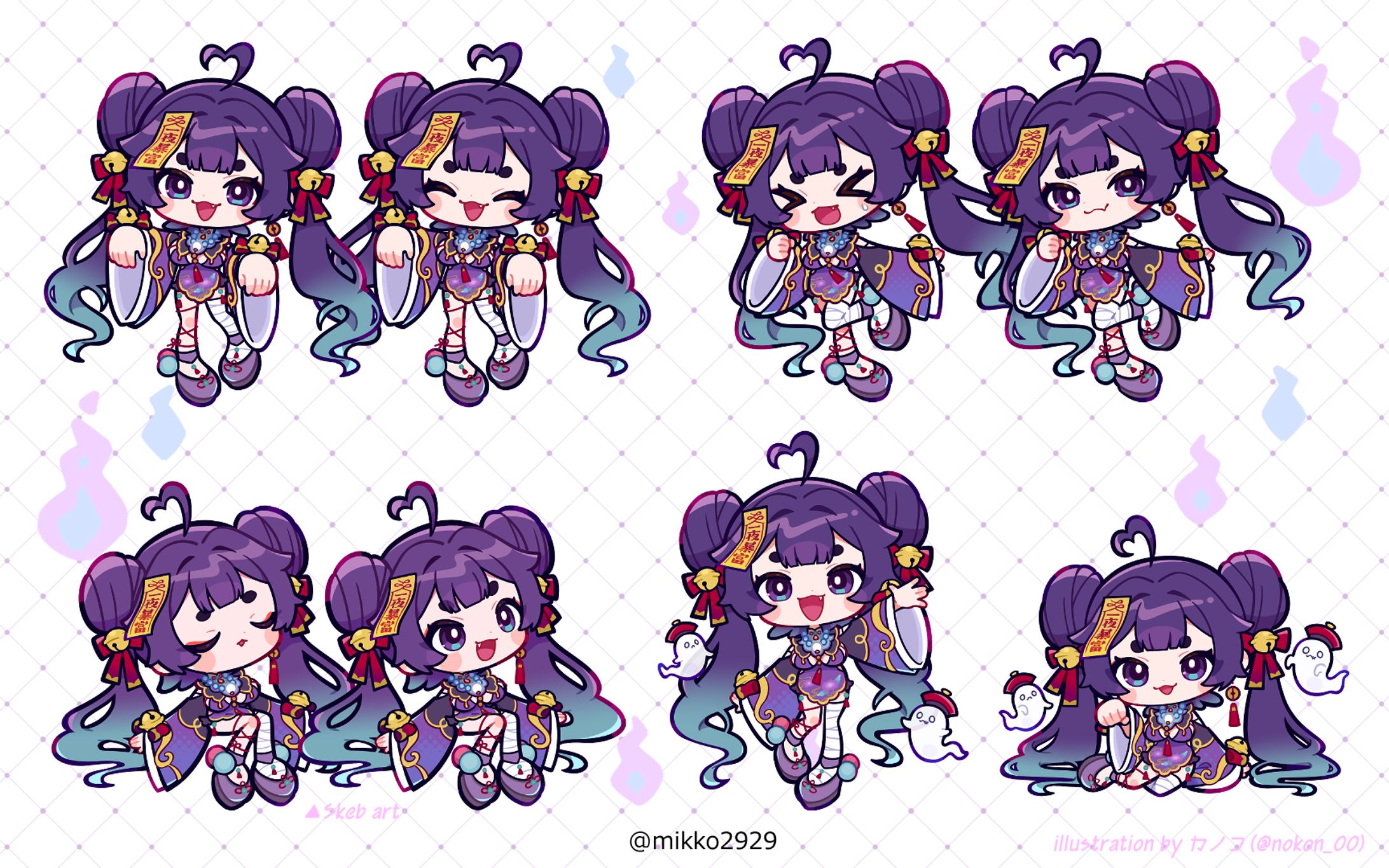 【works】みっこ様ミニキャラ・表情差分・等身イラスト-1