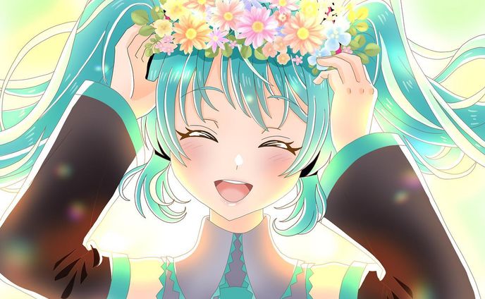 初音ミク「みんなー！お祝いしてくれて、ありがとうー！」
#miku16th #初音ミク #初音ミク誕生祭2023
#初音ミク生誕祭2023
#イラスト
