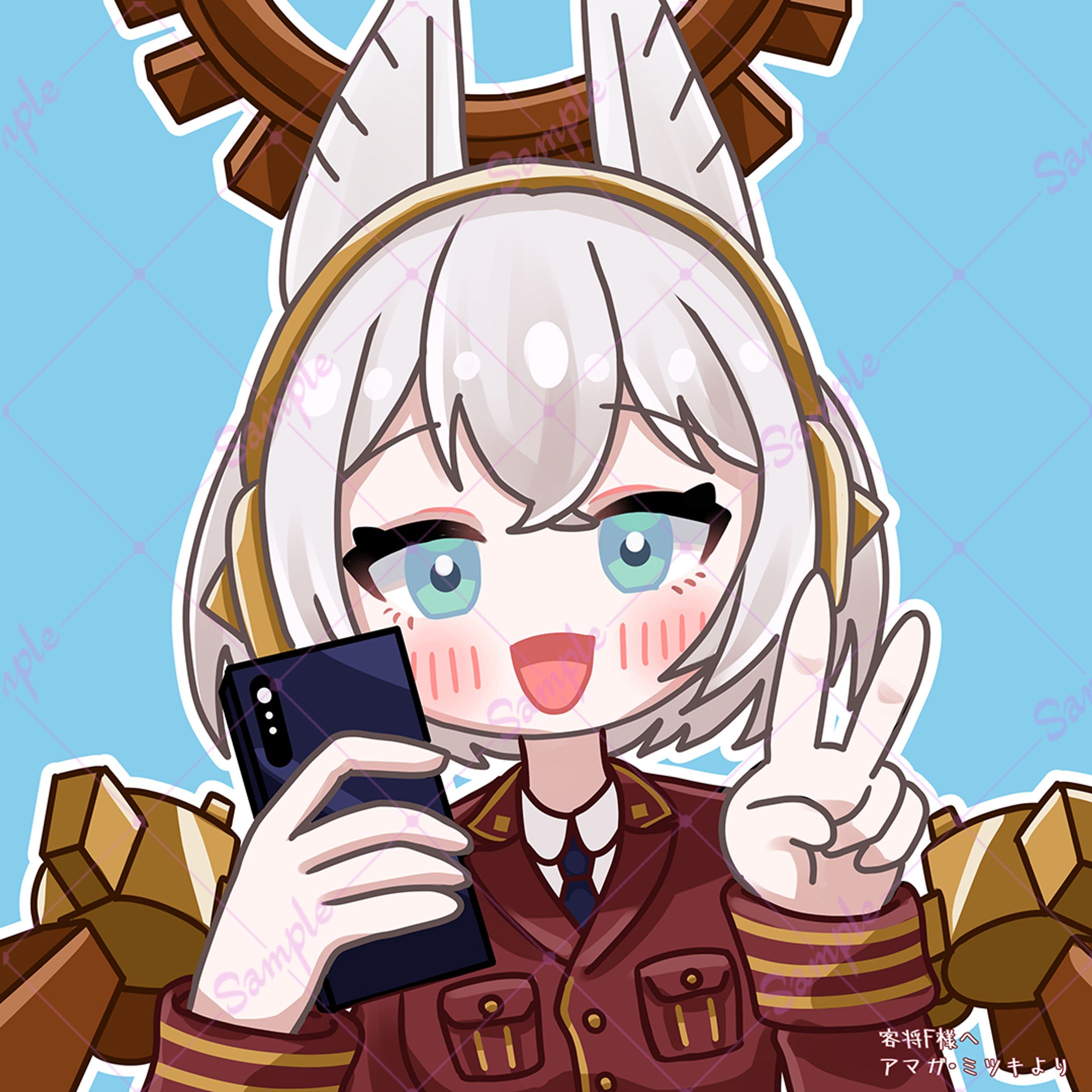 【SDイラスト】客将F様　SDイラスト-1