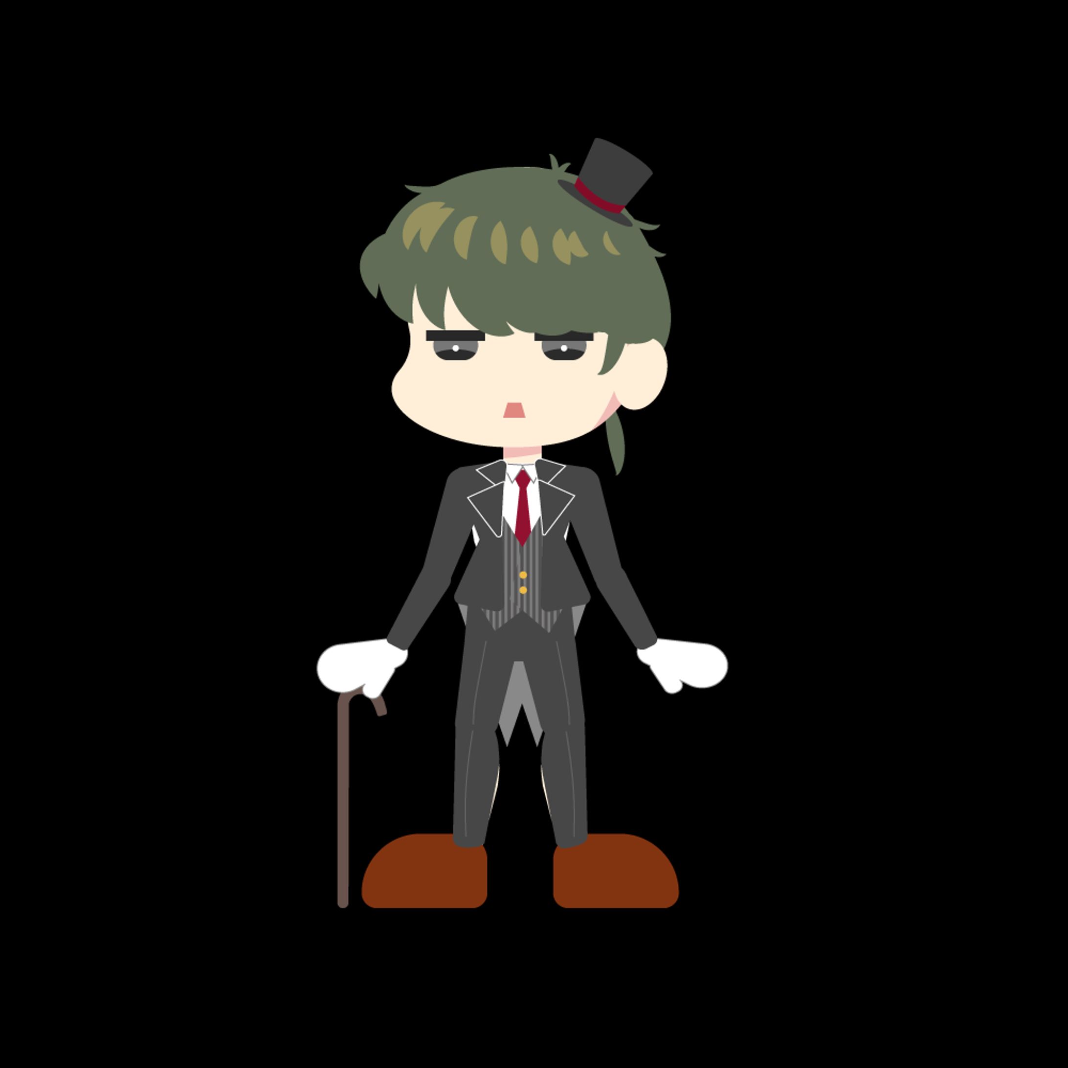 執事キャラデザ【illustrator】-1
