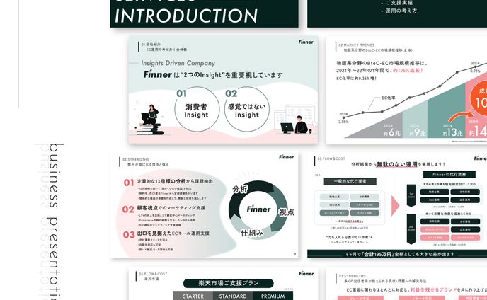 webデザイン、営業資料