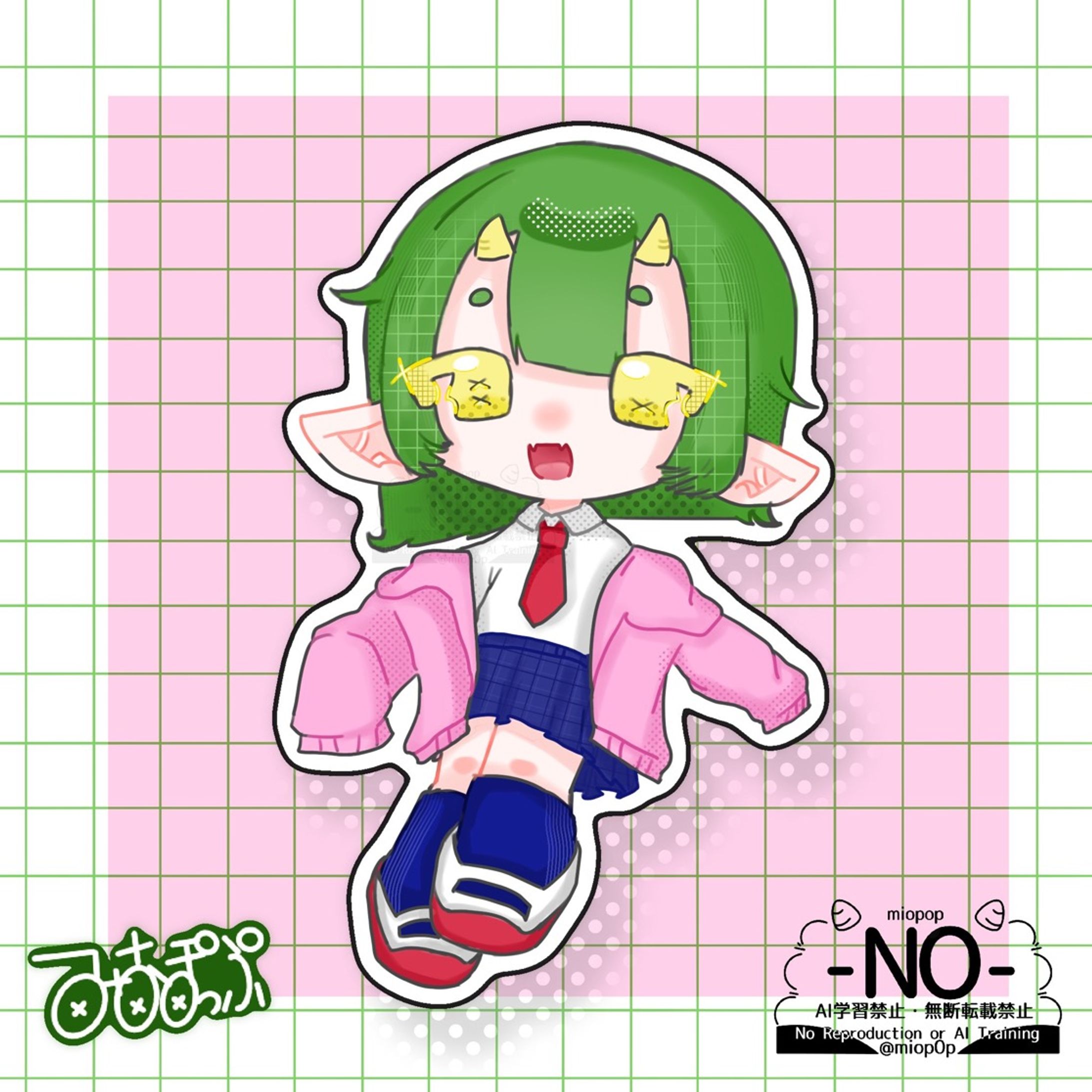 サンプル：2.5頭身SDイラスト໒꒱-1