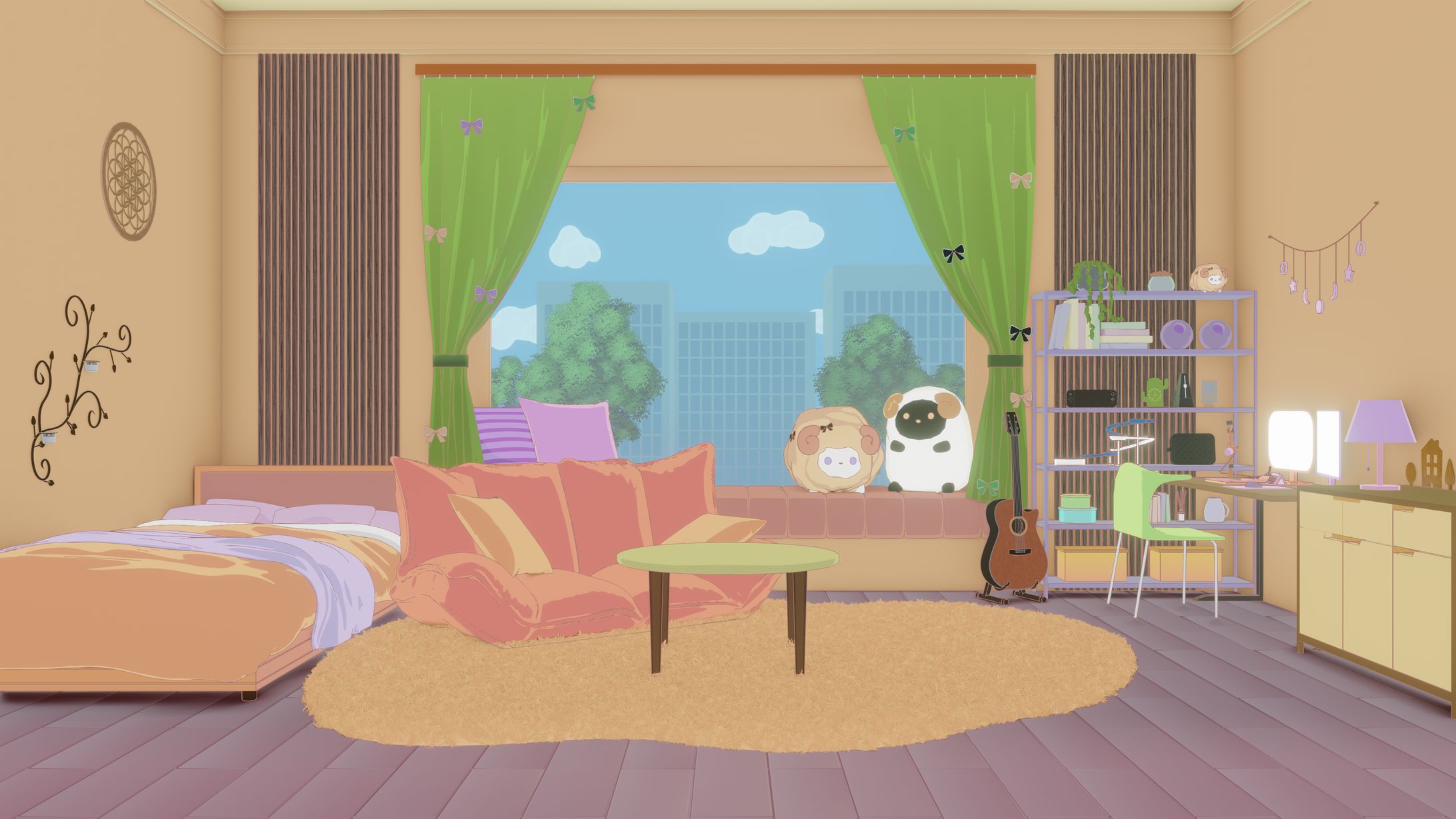 【おひつじめぇさん】配信用背景-1