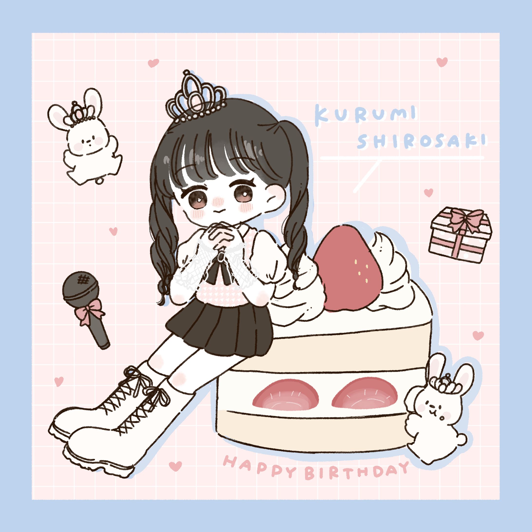 衛星とカラテア | 白咲くるみ 生誕祭イラスト