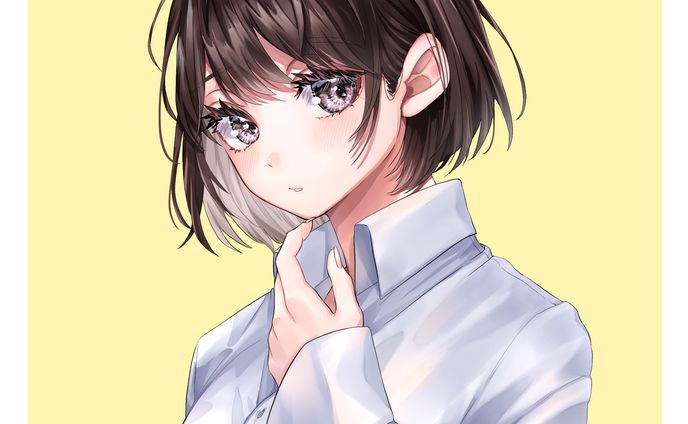 ワイシャツの女の子