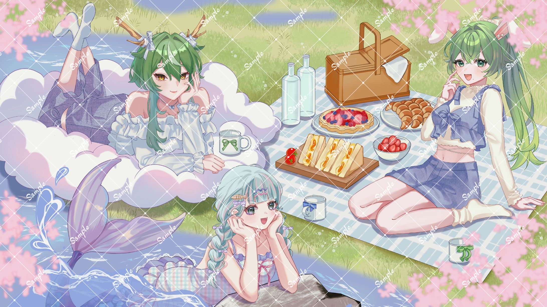 【ご依頼】若草寿兎姫様『一枚絵』イラスト-1