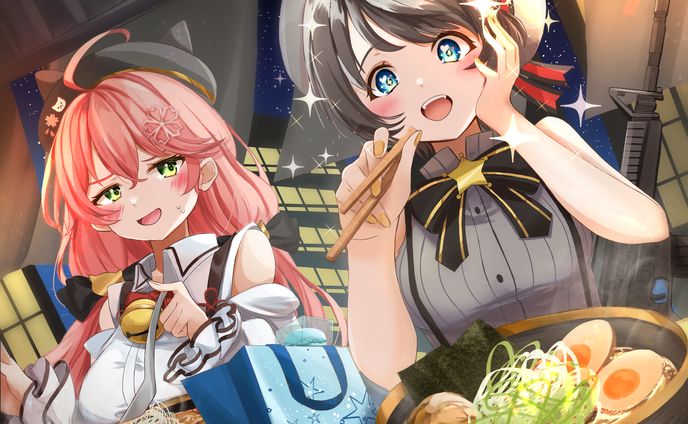 FAN ART |ホロライブ 大空スバル さくらみこ