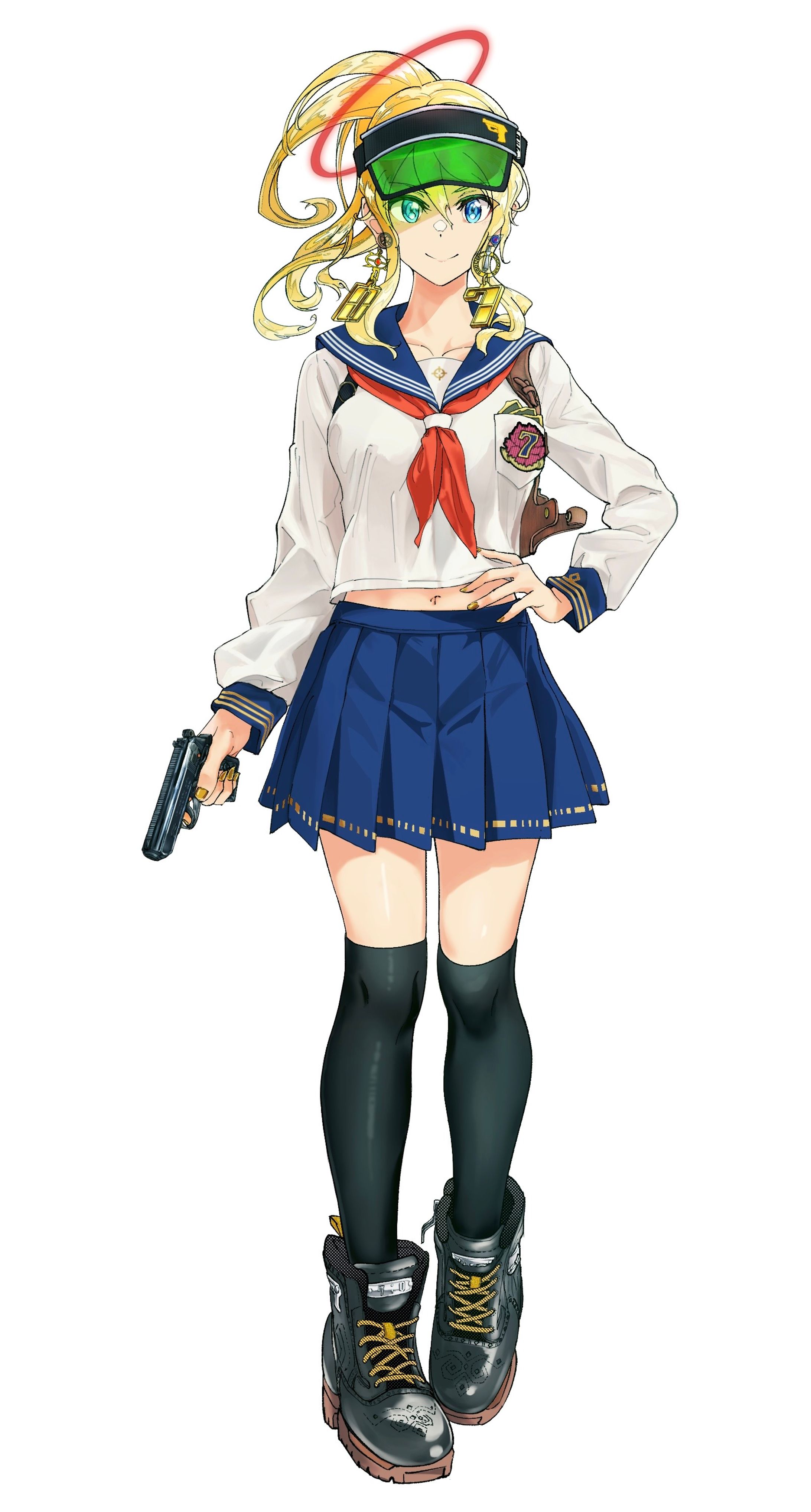 黄金井七緒 (こがねい ななお) 立ち絵イラスト / デザイン設定画-1