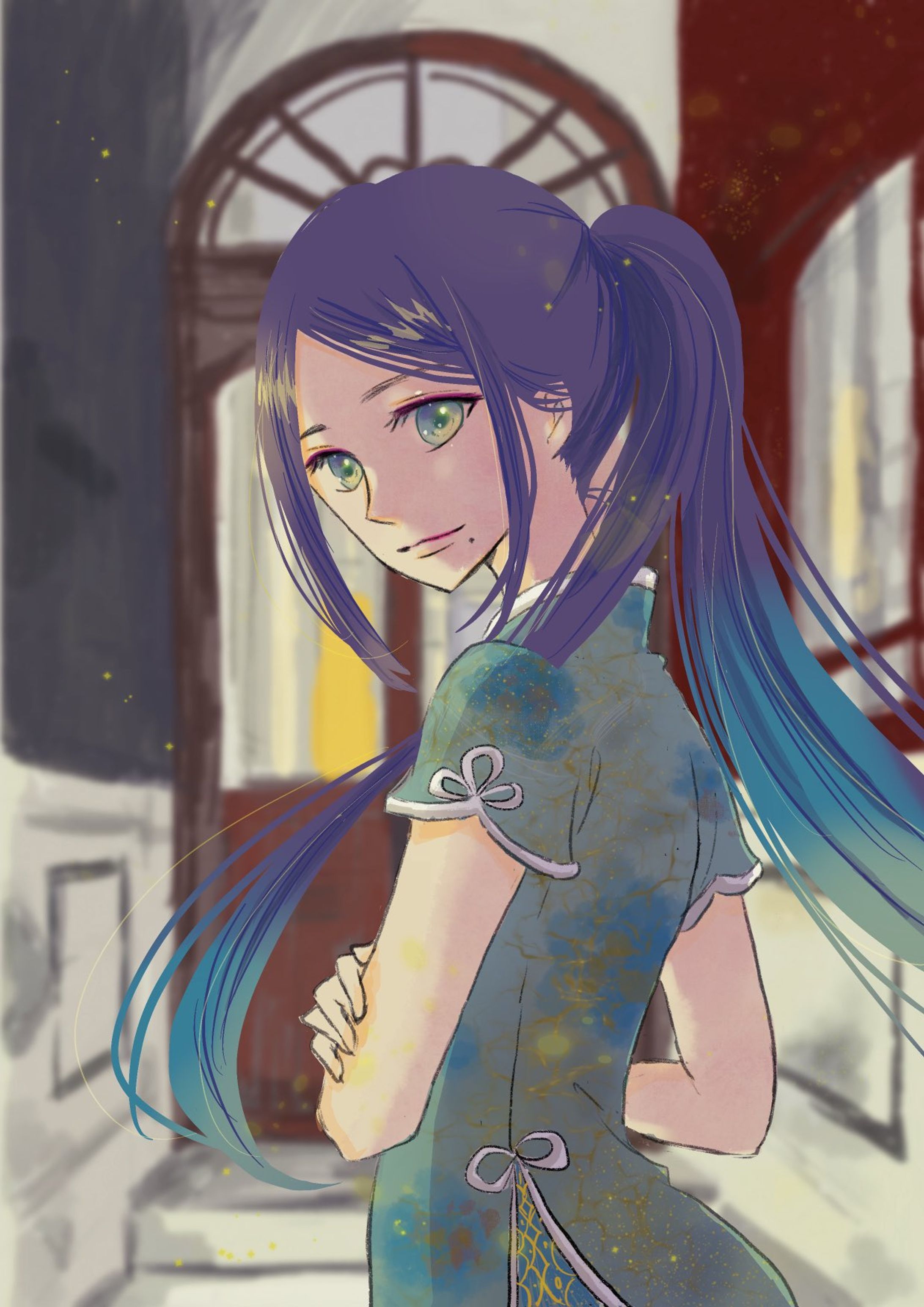 Retro Chinese dress Girl-1