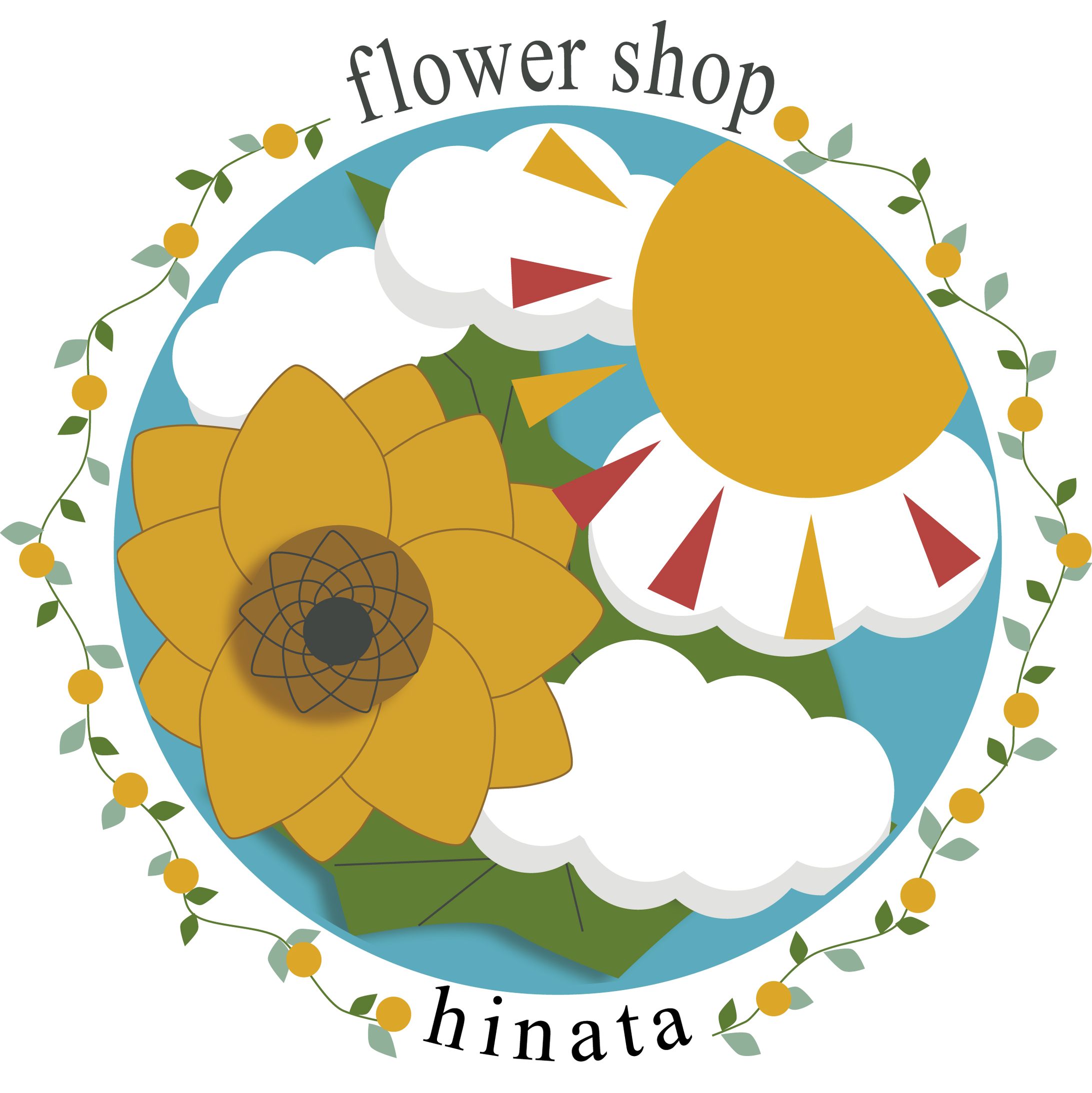 【架空オリジナルデザイン】お花屋さんロゴデザイン-1