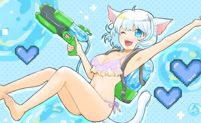 けもみみ、競泳水着