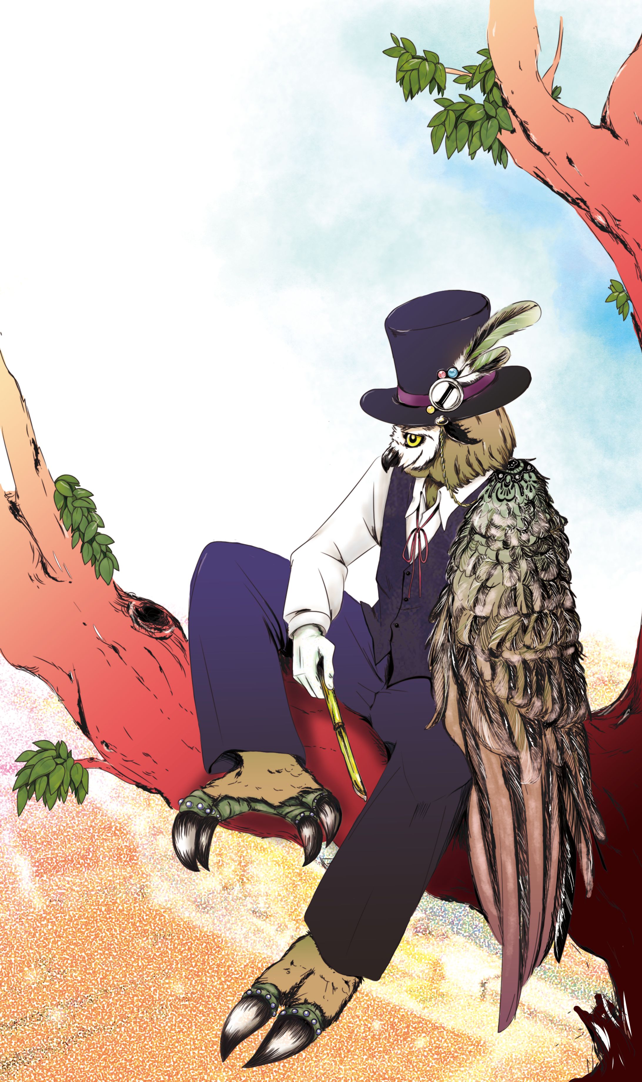 フクロウ紳士-1
