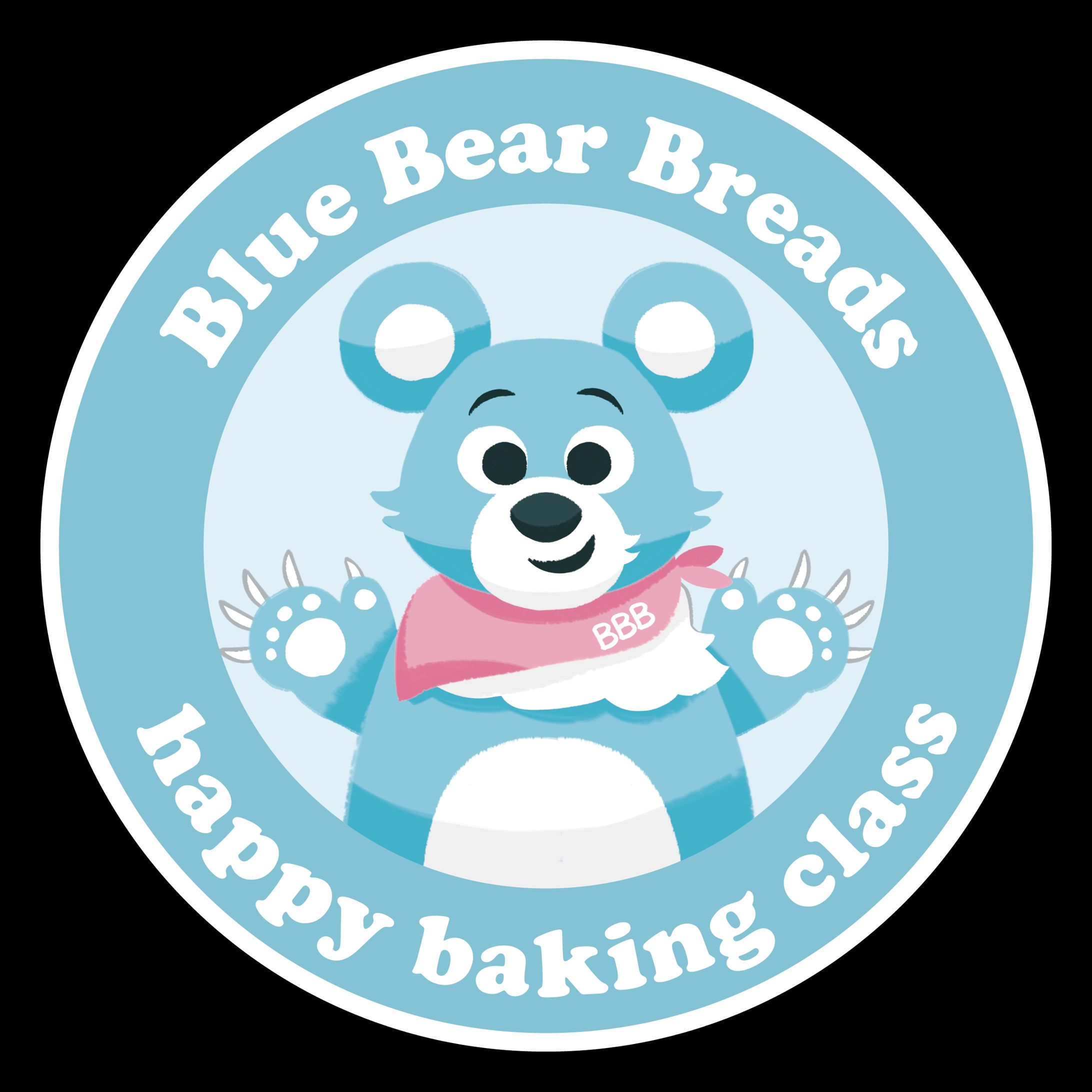 【works】Blue Bear Breads ステッカーデザイン-1