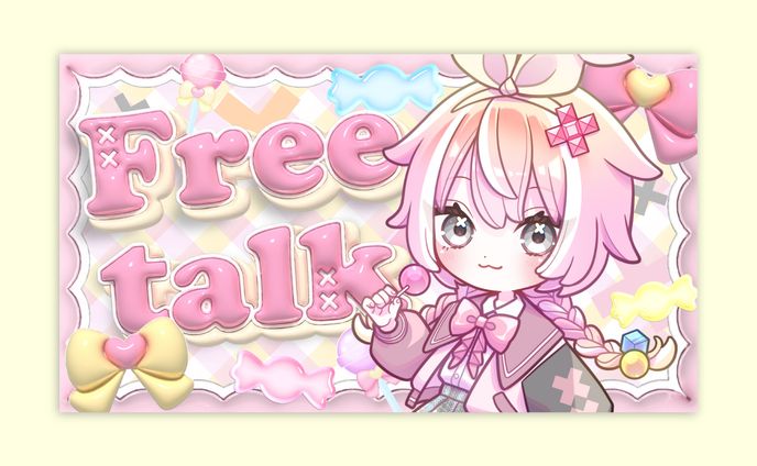 雑談、【落描/free】