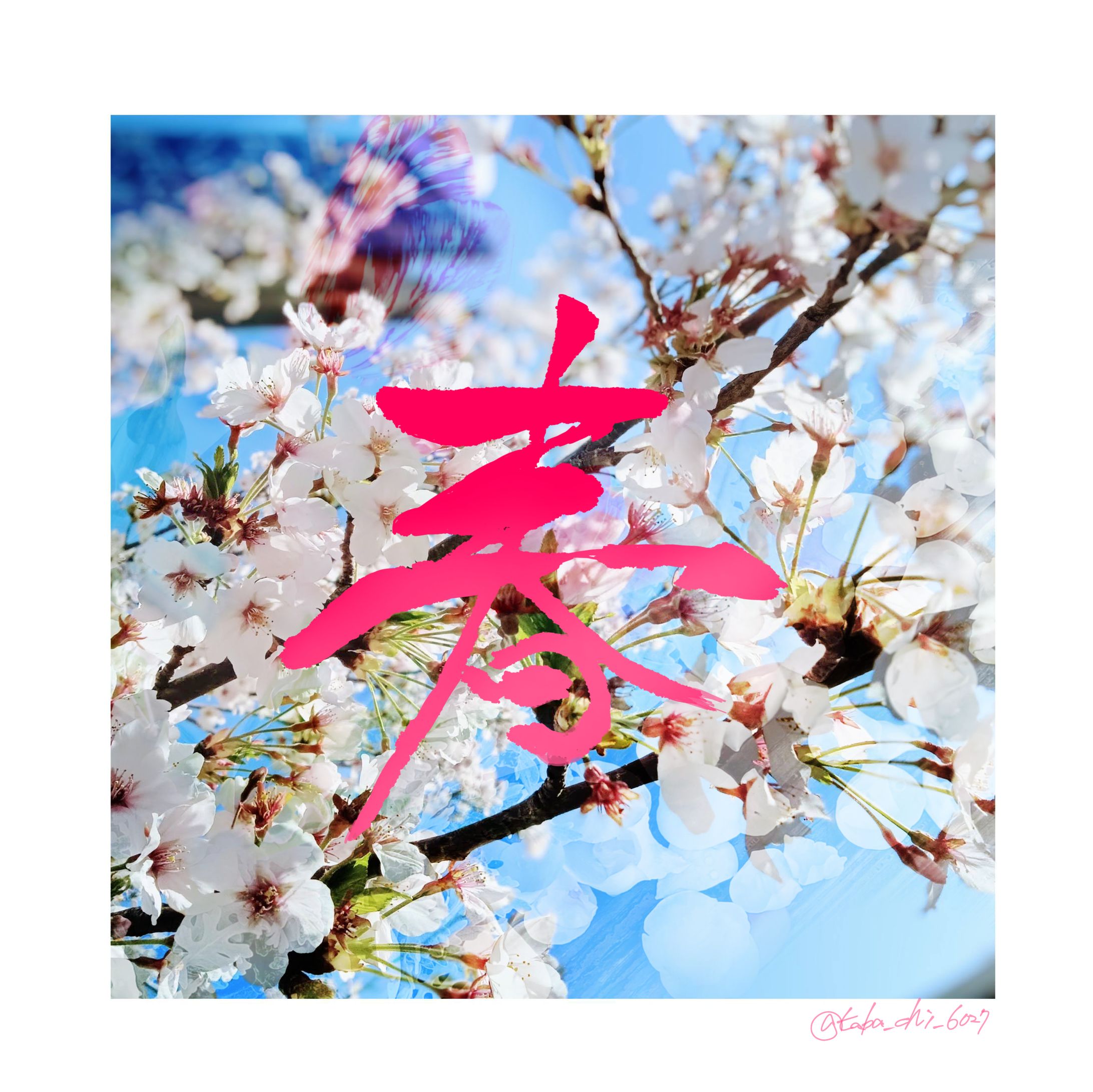 筆文字アート/春-1