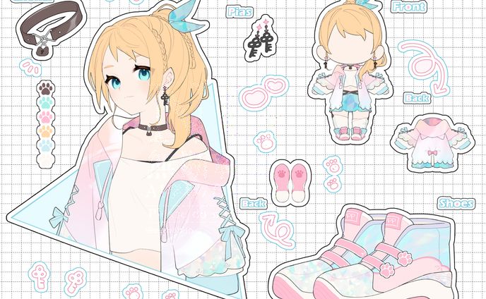 新衣装用デザイン＆イラスト制作│ぷりゅね 様