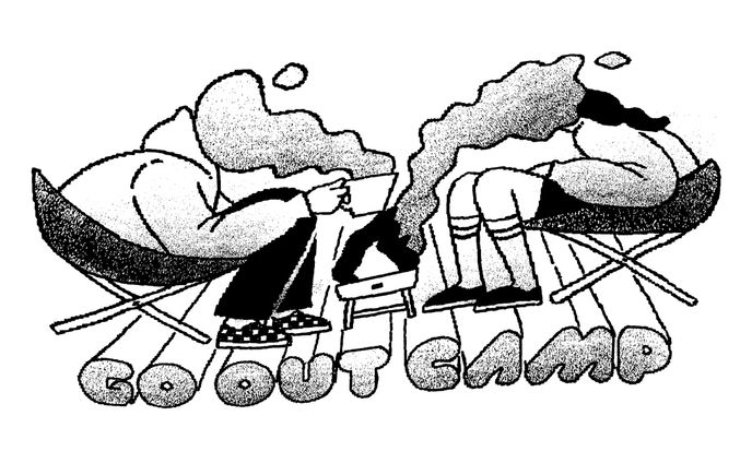GO OUT CAMP official GOODS イラスト