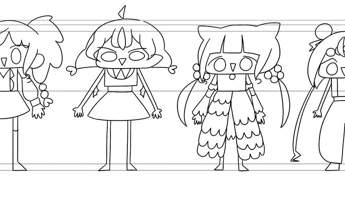 白卡小劇場｜model sheet