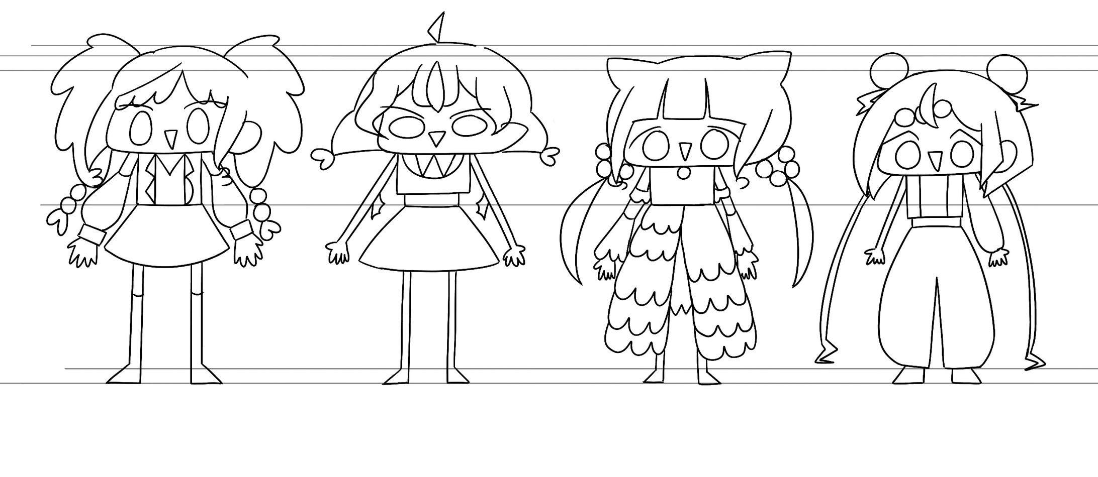 白卡小劇場｜model sheet-1