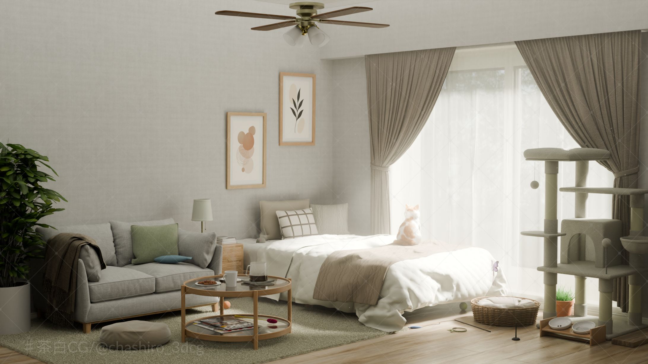 猫と暮らす部屋-1