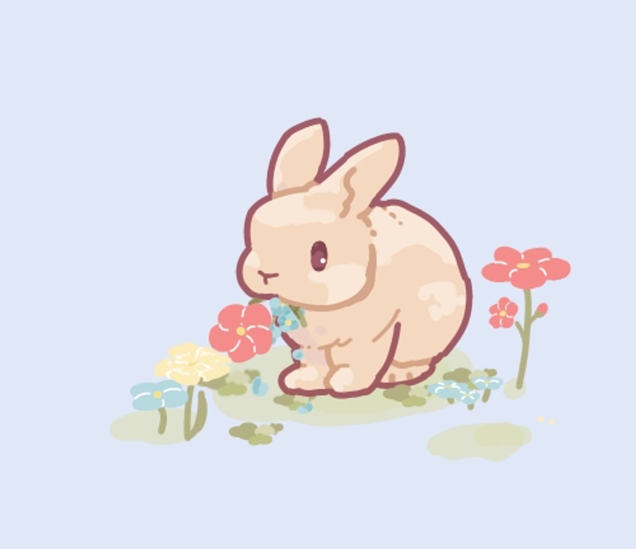 お花畑とうさぎ-1