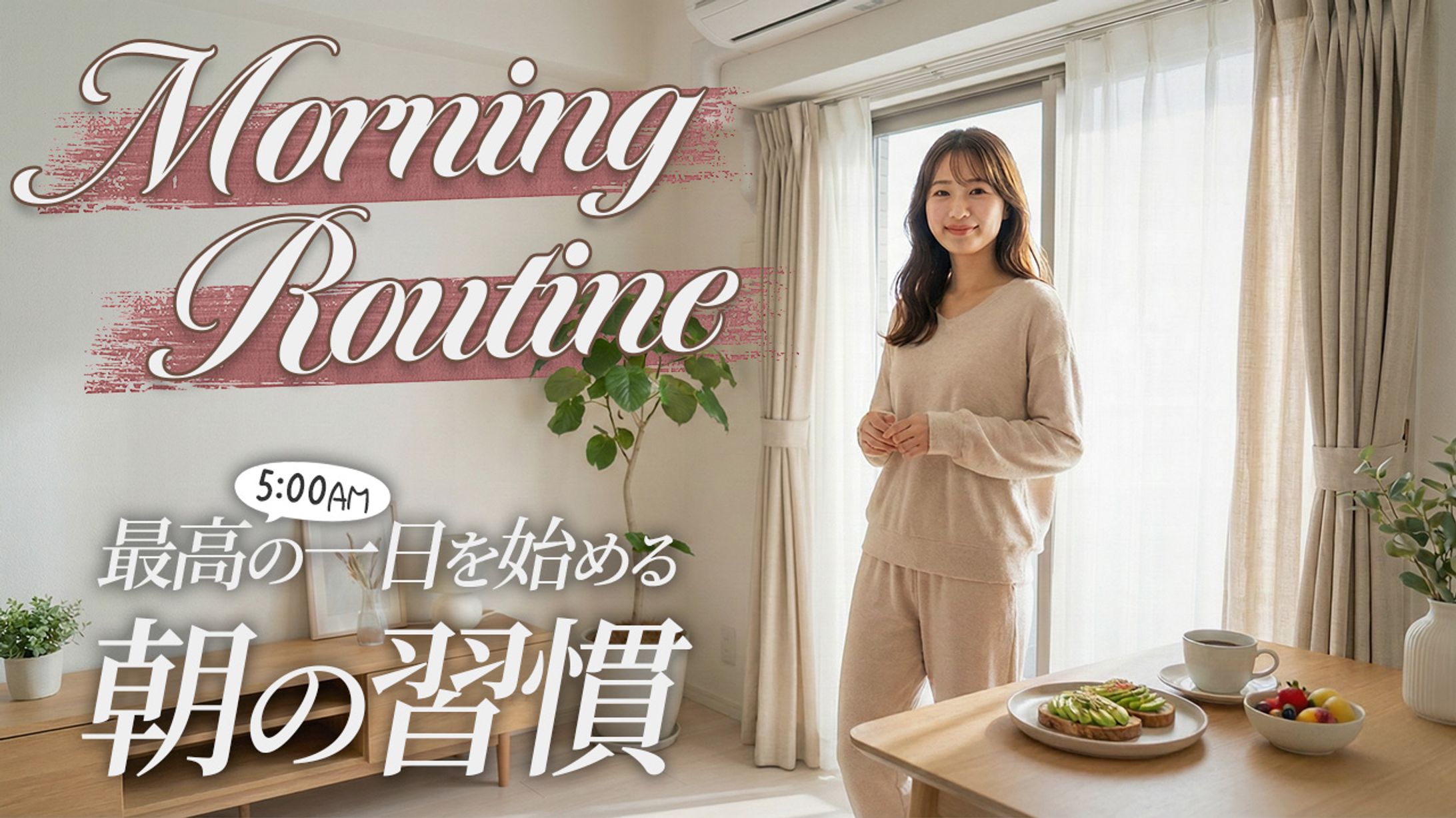 モーニングルーティン動画 サムネイル-1