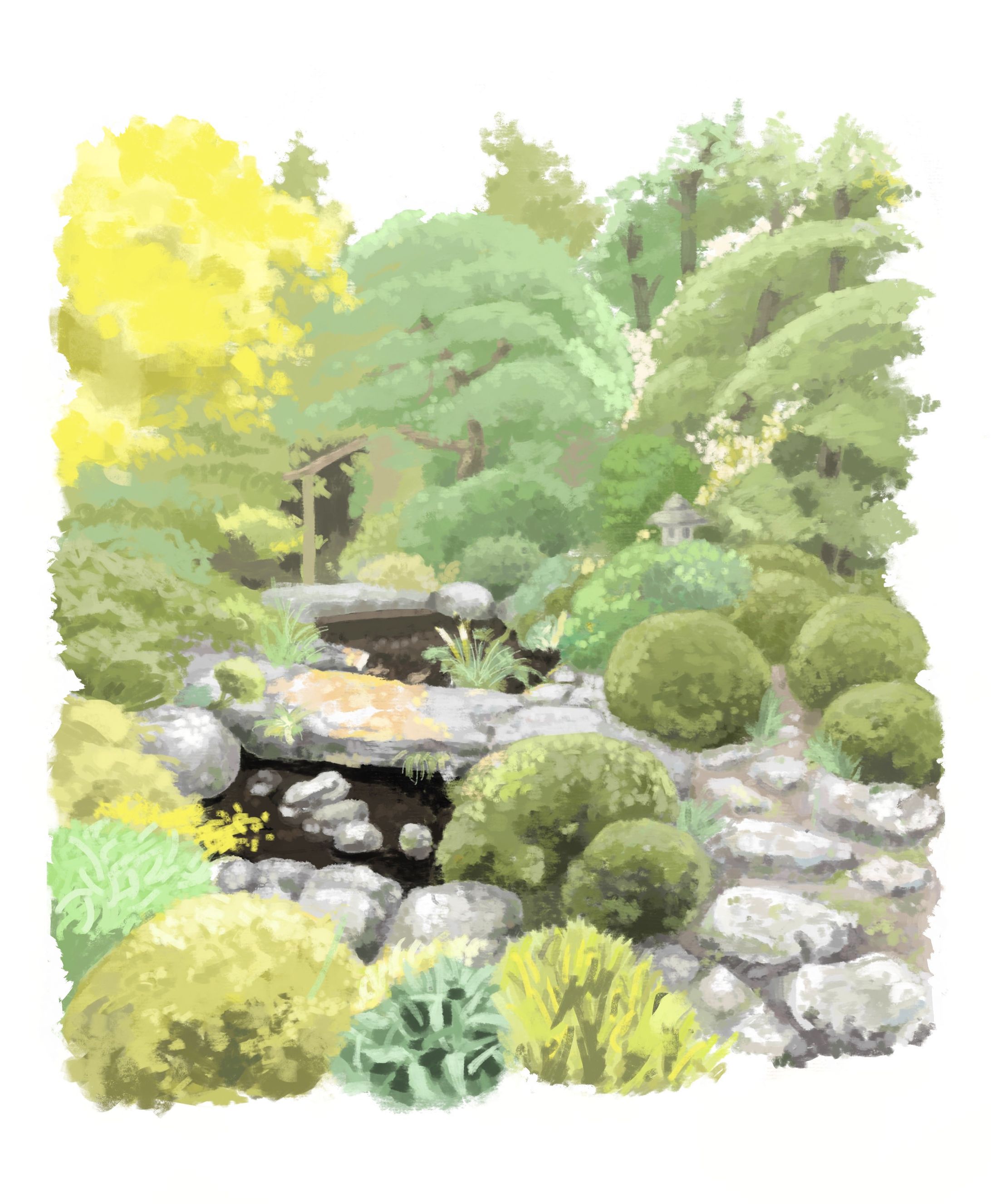 どこかの庭園-1