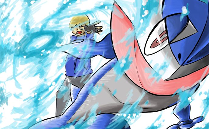 ゲッコウガ　イラスト