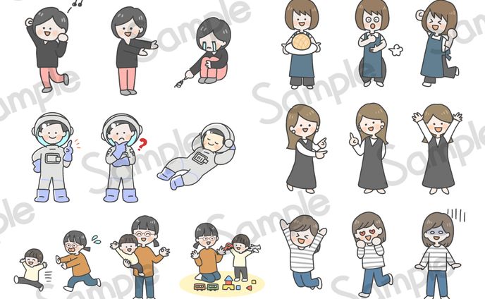 ご依頼作成3頭身ミニキャラクター