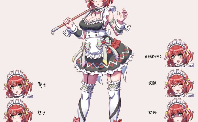 【サイレン清掃会社】キャラクター立ち絵イラスト を描かせていただきました。