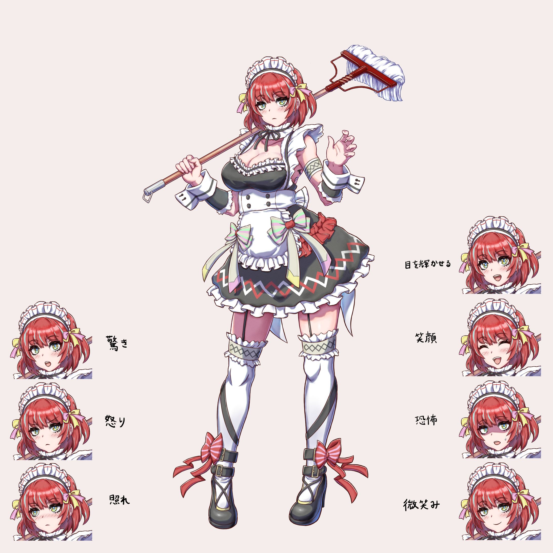 【サイレン清掃会社】キャラクター立ち絵イラスト を描かせていただきました。-1