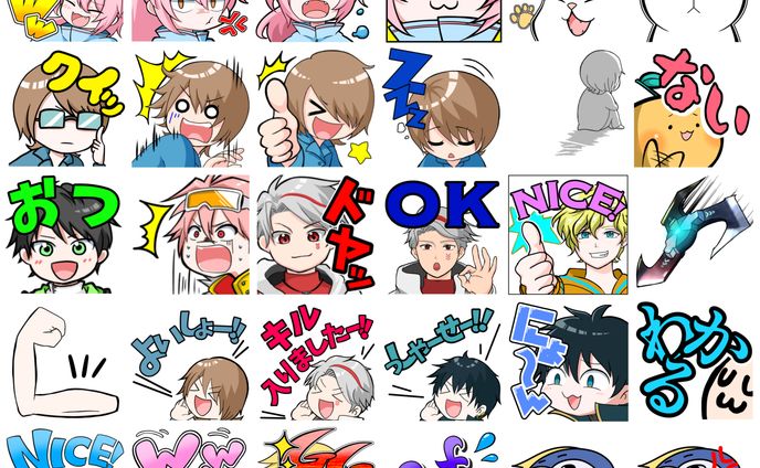 スタンプ・絵文字風