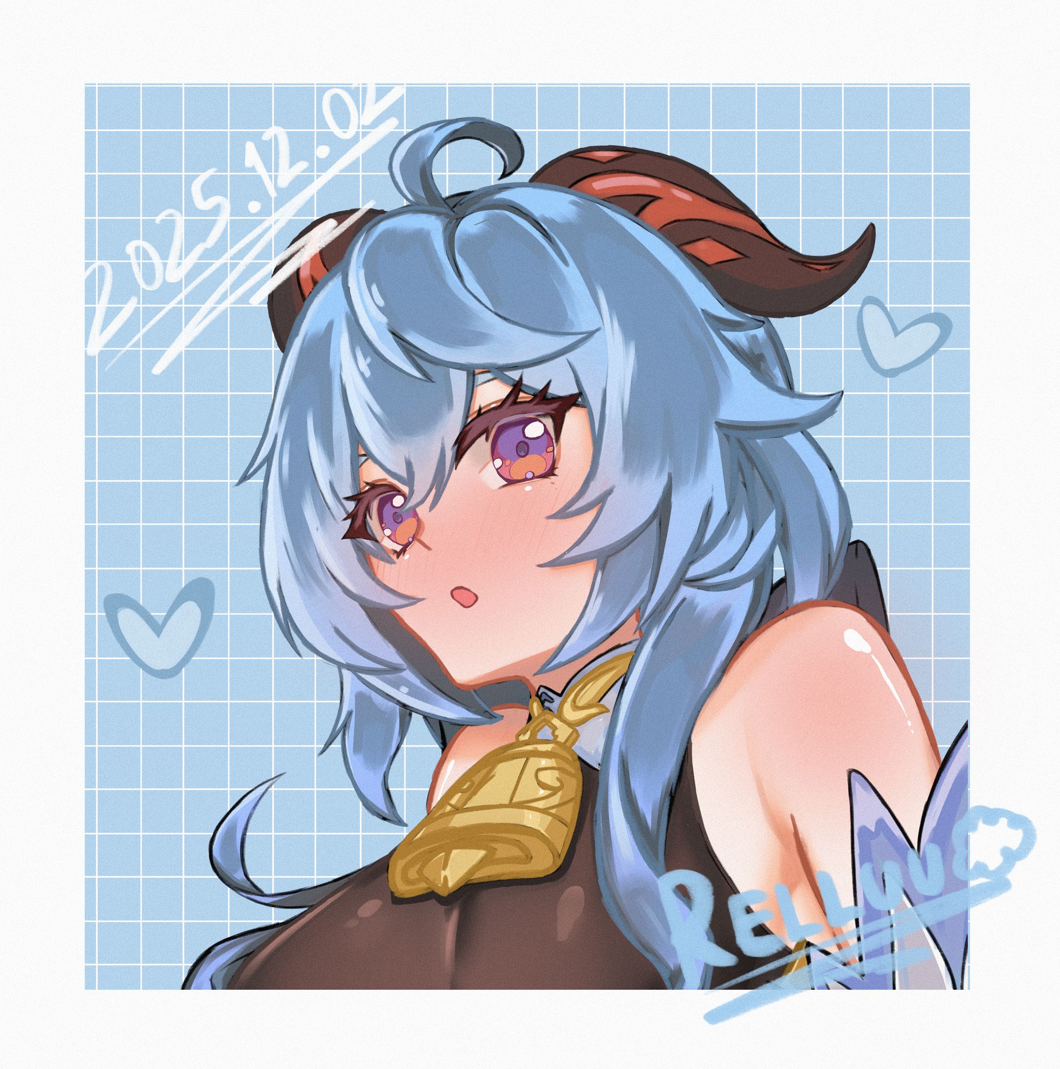 Ganyu Birthday Art (FA)-1