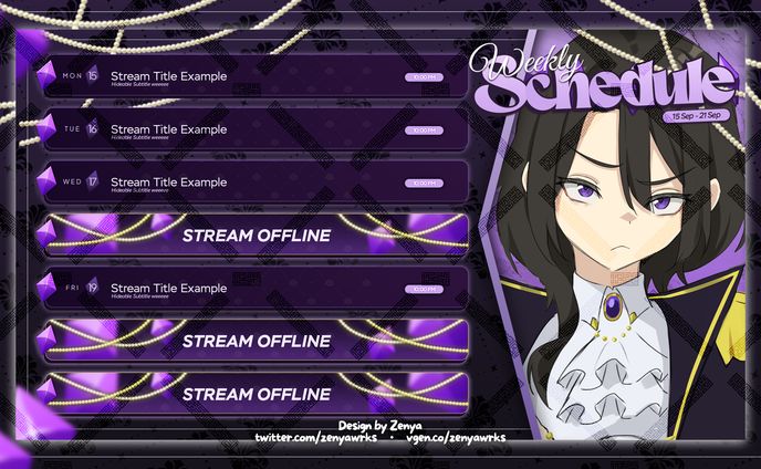 Majo Moxie's Schedule Design