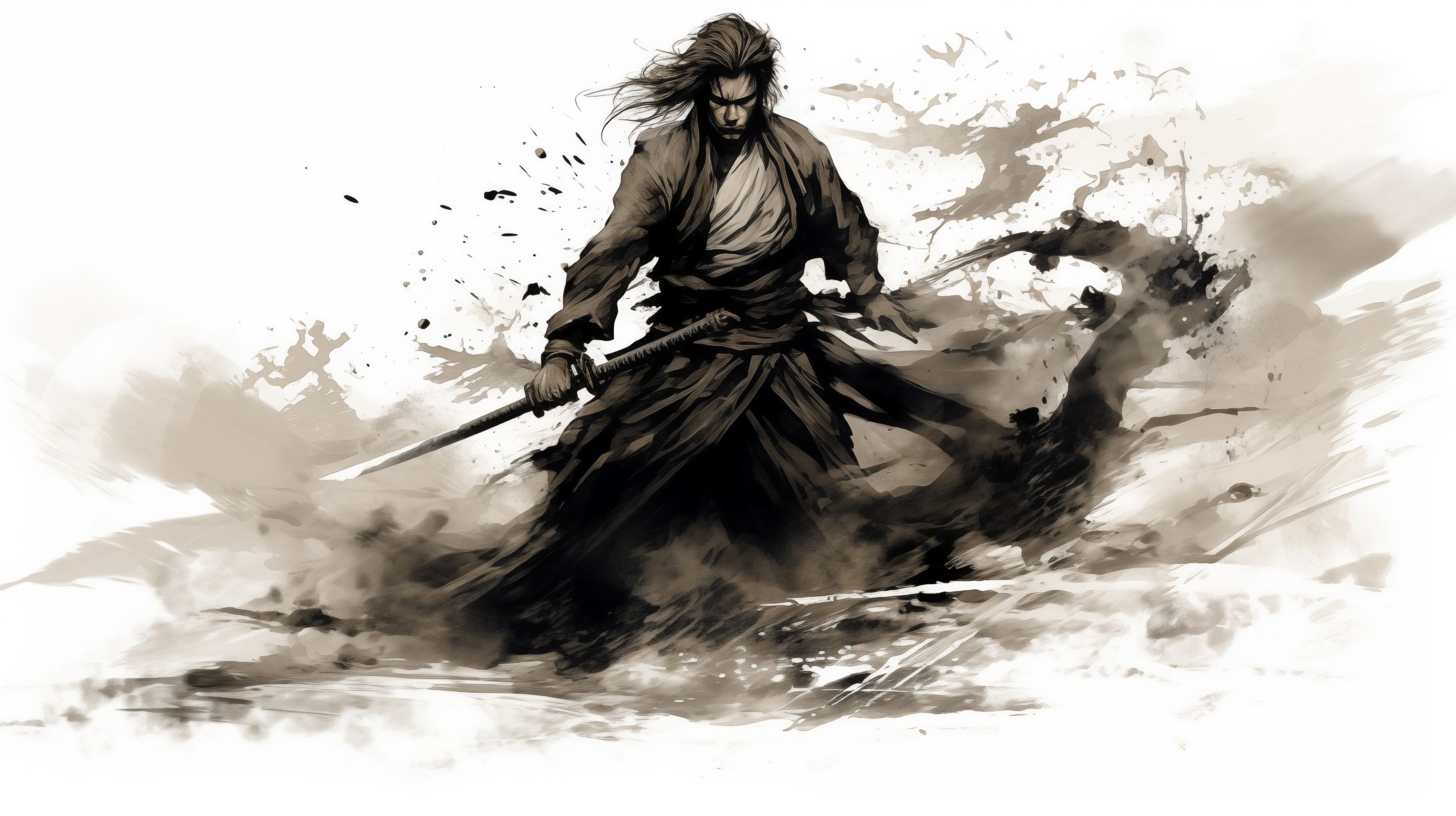 illustration_墨絵_侍-1